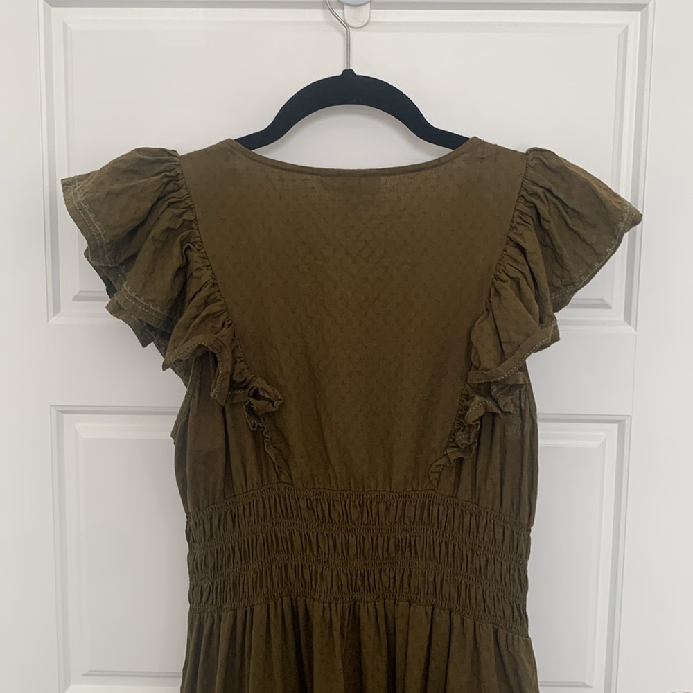 Universal Thread Olive Green Flutter Dress - Picture 10 of 11